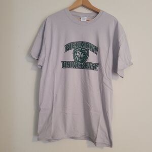 NWOT Piedmont University Short Sleeve Shirt Grey Large